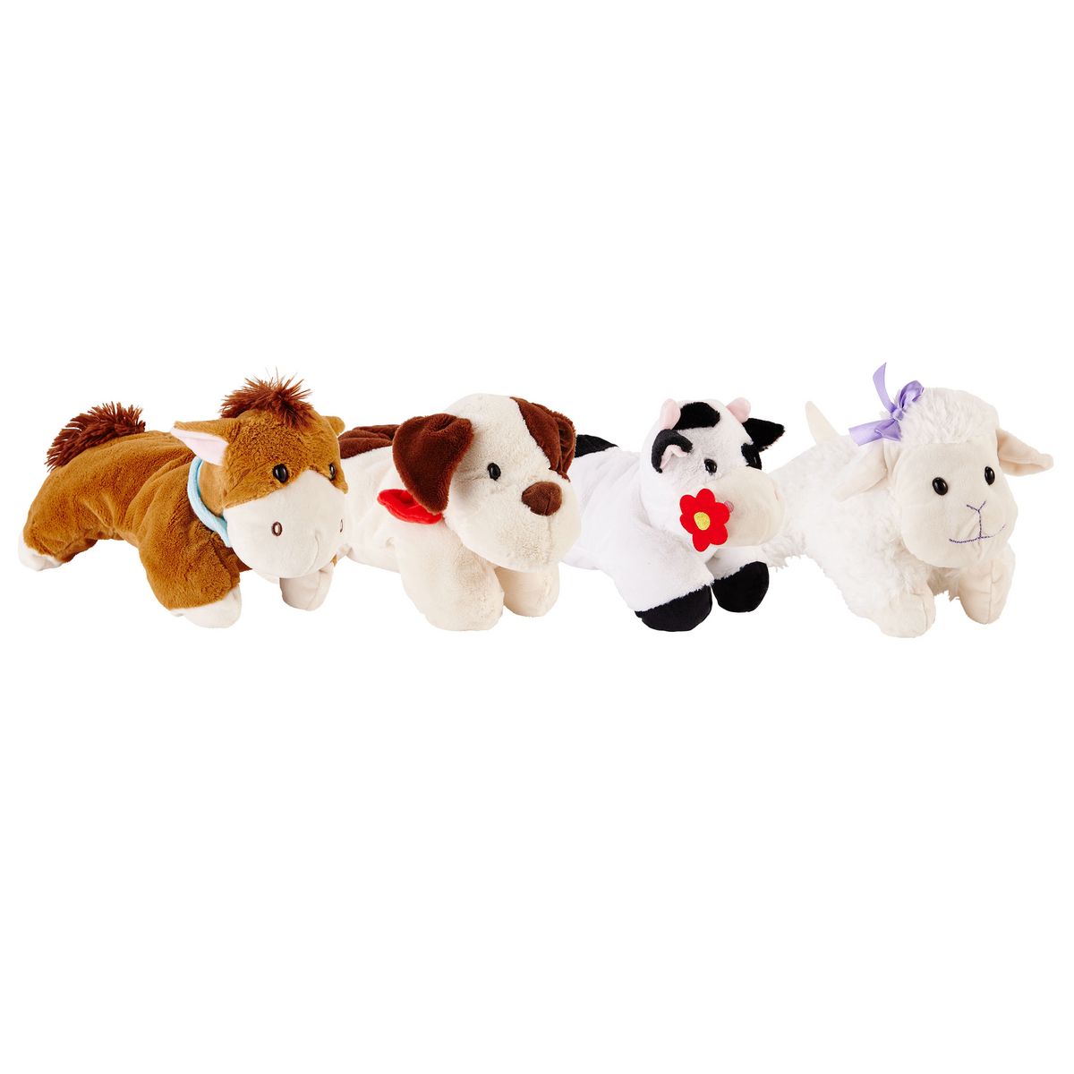 One Two Fun Peluches animaux allongés ferme 35 cm 