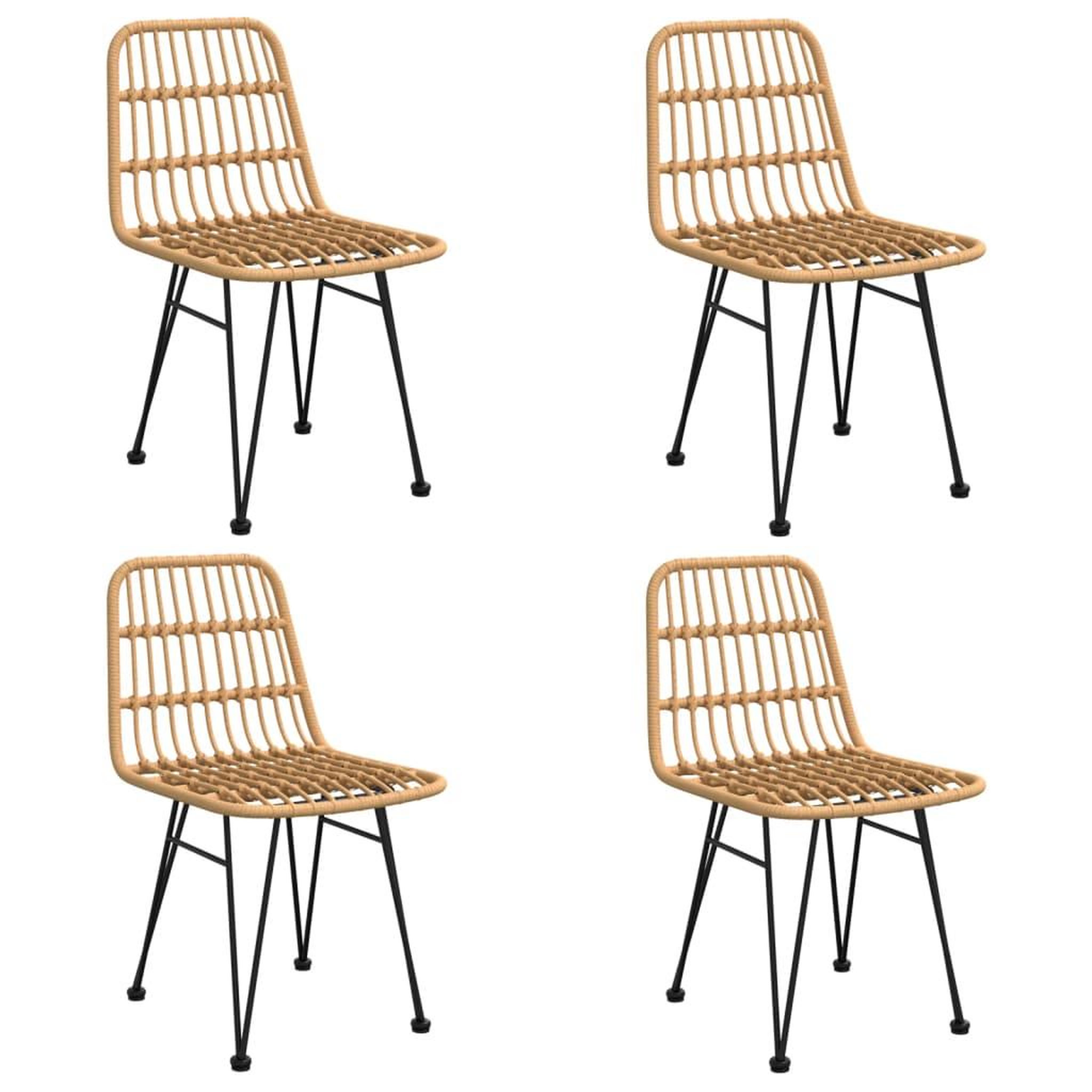 Voir la diapositive 4 : VIDAXL Ensemble a manger de jardin 5pcs Resine tressee