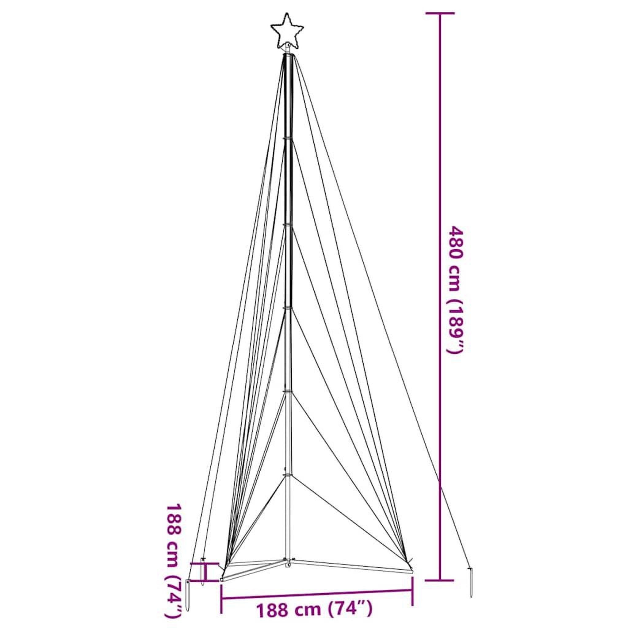 Voir la diapositive 6 : VIDAXL Sapin de Noël a LED 861 LED blanc froid 478 cm