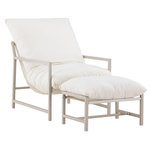 Paris Prix Fauteuil de Jardin & Repose-Pieds  Corso  86cm Beige