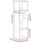 Voir la diapositive 6 : VIDAXL Buffet haut gris beton 30x42,5x124 cm bois d'ingenierie