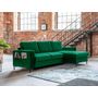 Voir la diapositive 1 : BEST MOBILIER Lilly - canapé d'angle droit - 4 places - convertible avec coffre - en velours