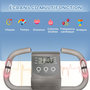 Voir la diapositive 4 : HOMCOM Vélo d'appartement pliant 8 niveaux de résistance magnétique dossier selle réglable poignées ergonomiques écran LCD multifonction suspensions support tablette acier