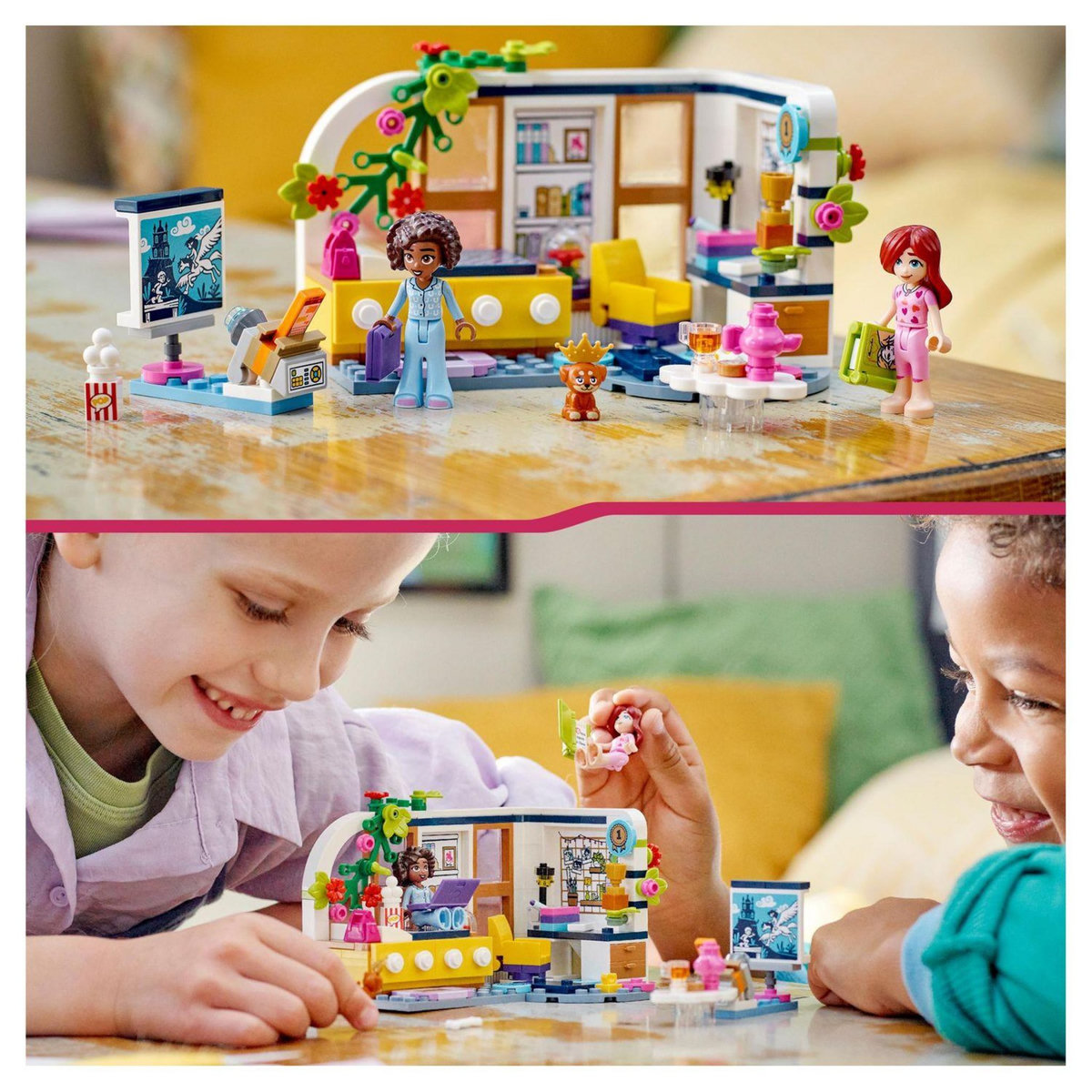 LEGO Friends 41740 La chambre d'Aliya, Jouet pour Filles et Garçons, Soirée Pyjama, à Collectionner, avec Figurine Paisley et Aira le Chiot