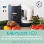 BEABA Mixeur Cuiseur Bébé Babycook Neo Night Blue/portion/cuillère