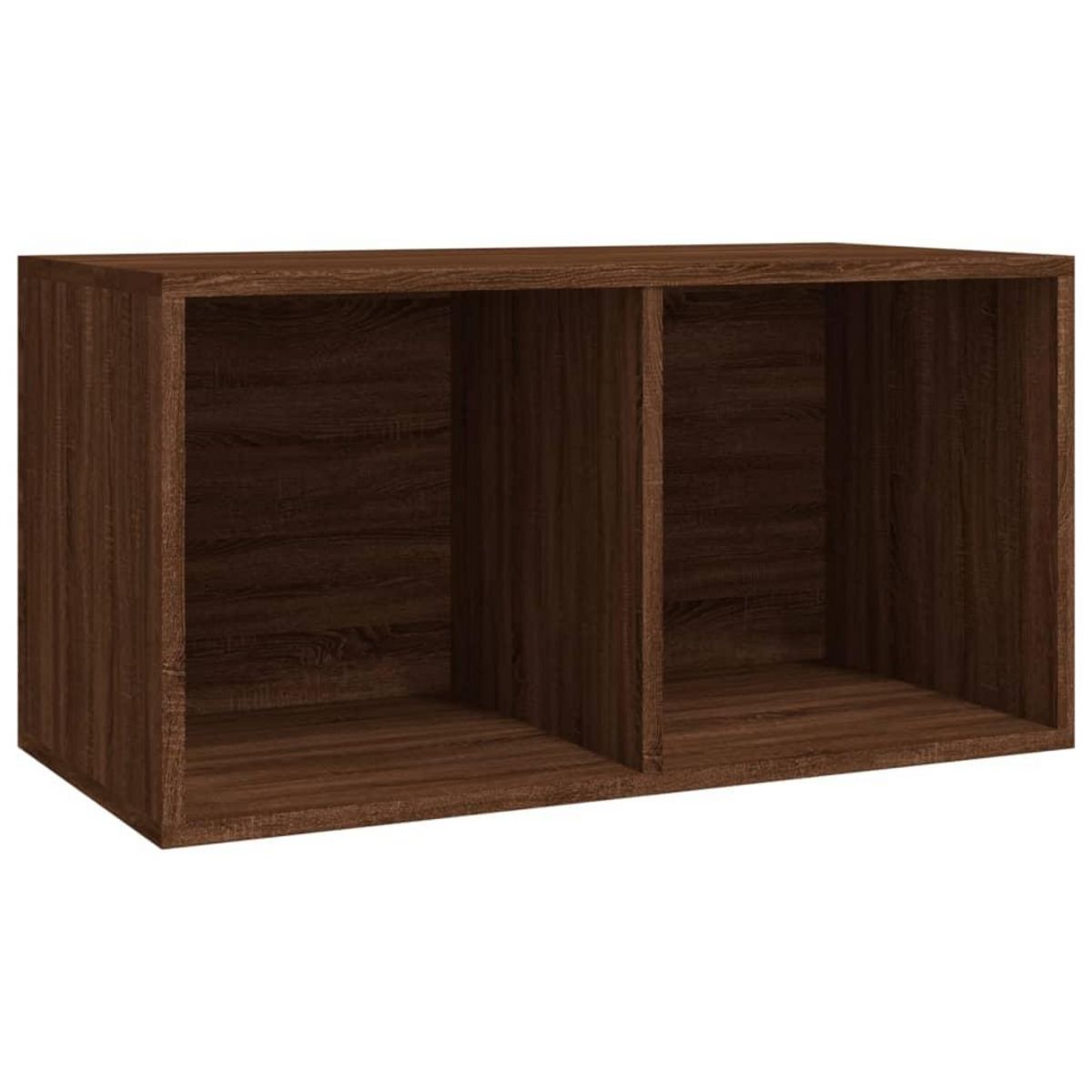 VIDAXL Boîte de rangement de vinyles Chene marron 71x34x36 cm