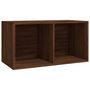 Voir la diapositive 2 : VIDAXL Boîte de rangement de vinyles Chene marron 71x34x36 cm