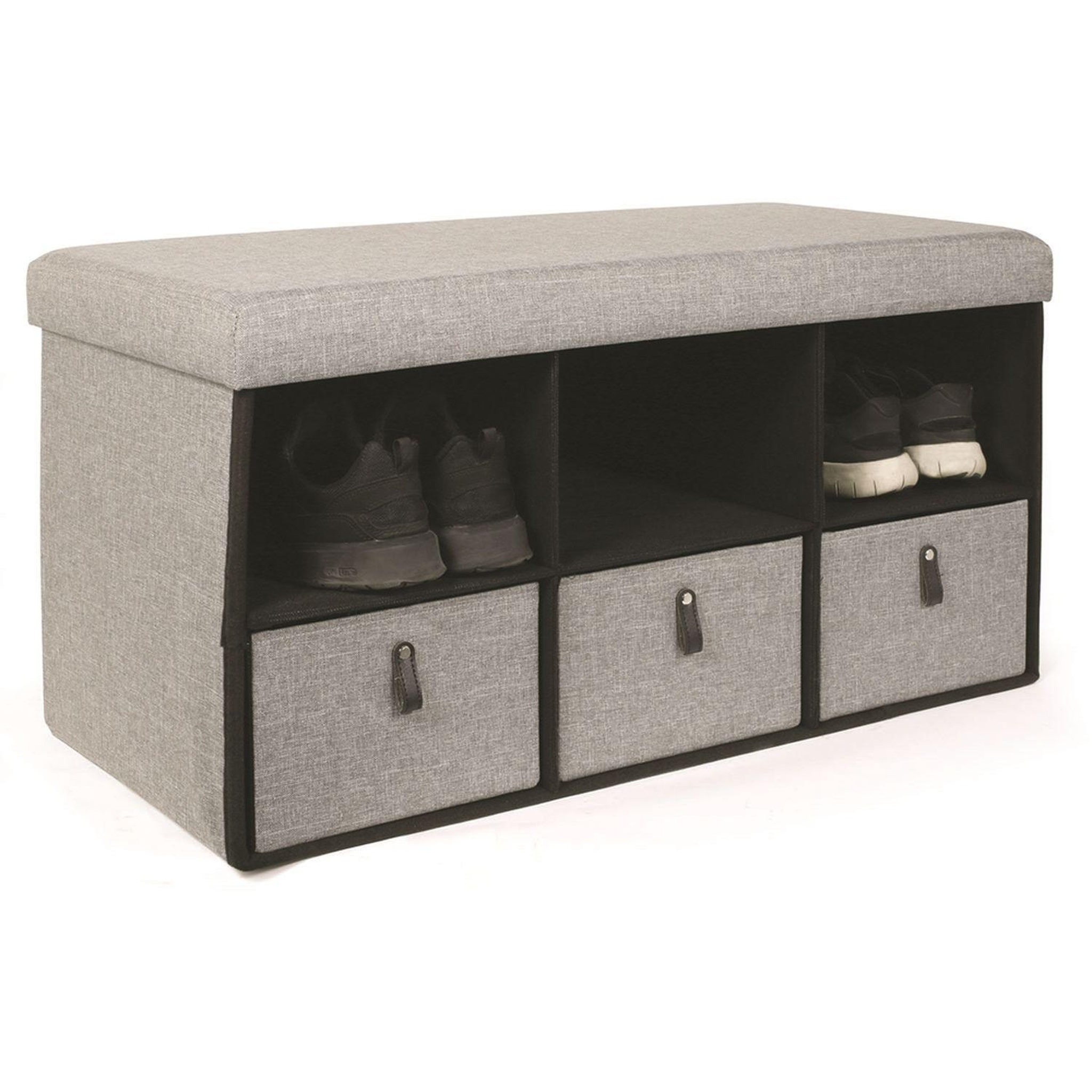 Voir la diapositive 3 : The Home Deco Factory Banc d'entrée pliable rangements Scandi - L. 76 x H. 39 cm