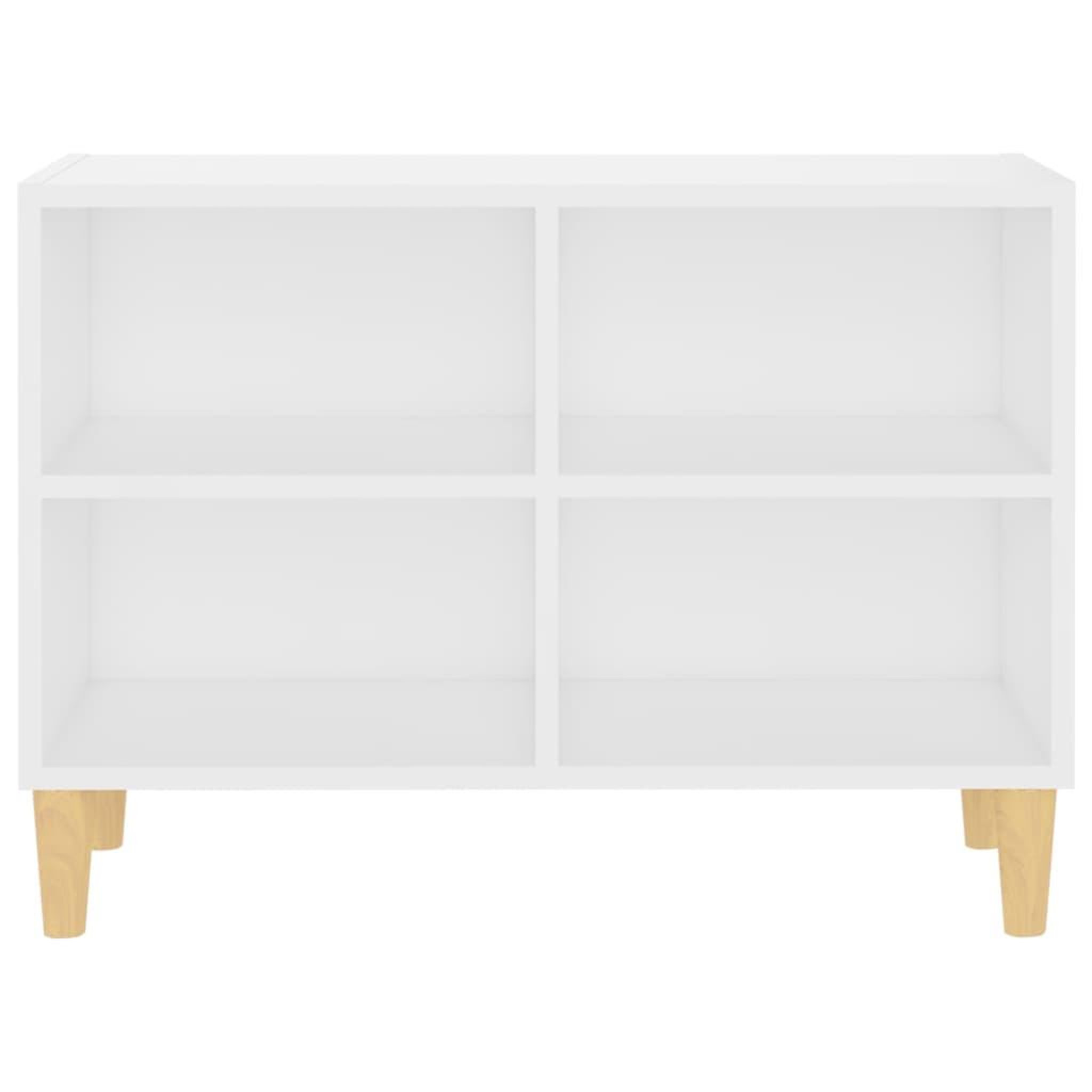 Voir la diapositive 4 : VIDAXL Meuble TV avec pieds en bois massif Blanc 69,5x30x50 cm