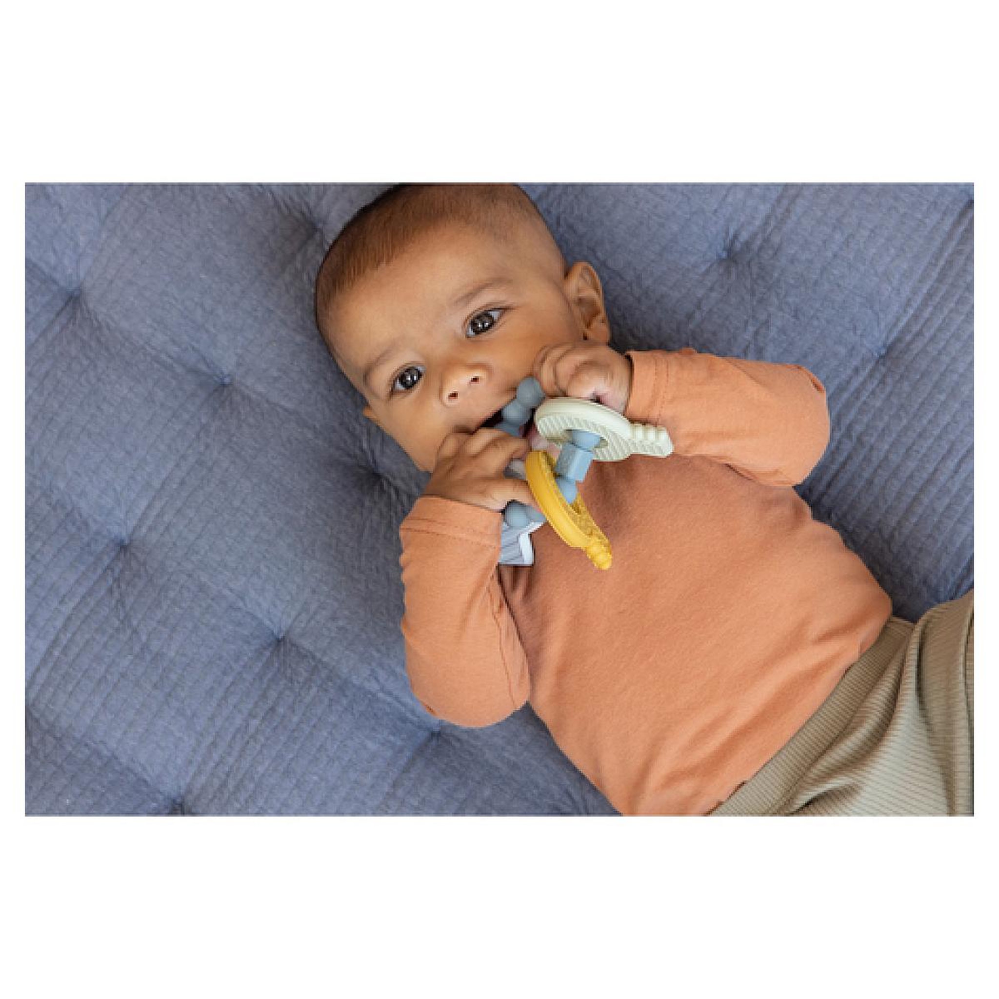 Voir la diapositive 5 : LITTLE DUTCH Trousseau de clés de dentition bleu