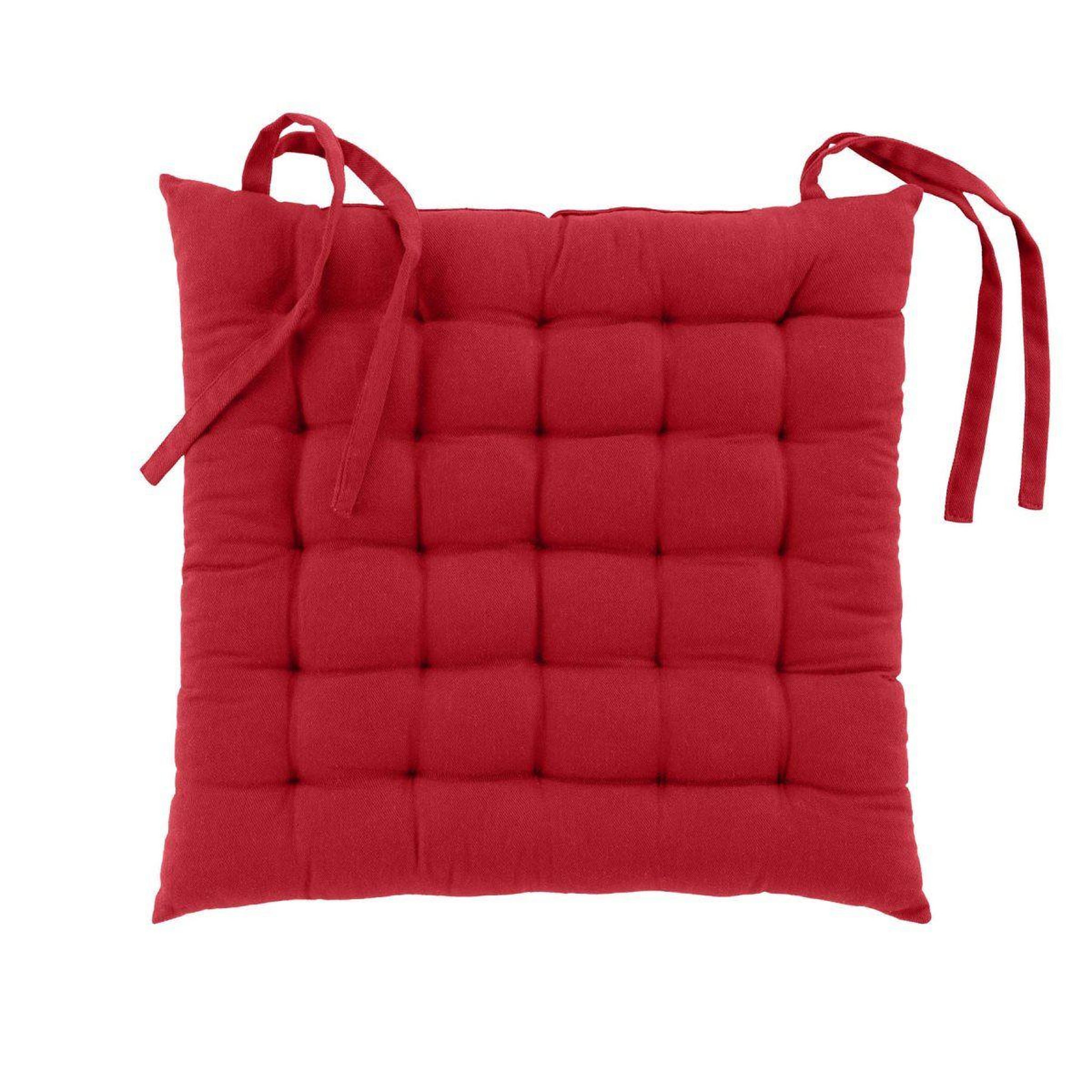 Voir la diapositive 1 : Douceur d'Intérieur Coussin de chaise  twily  38x38cm rouge