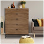 Voir la diapositive 6 : Paris Prix Commode 5 Tiroirs Design  Bolta  115cm Chêne Clair
