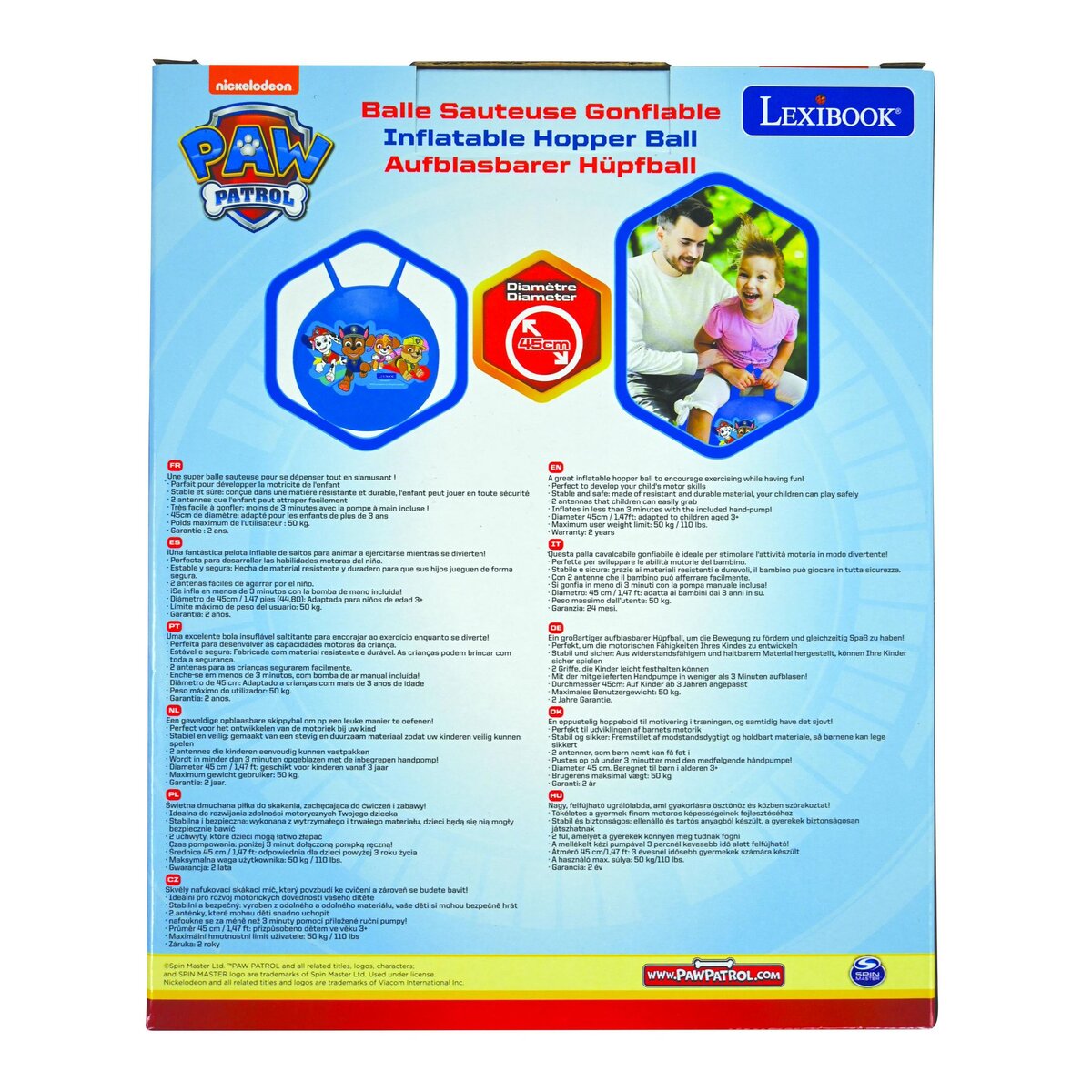 Lexibook Balle Sauteuse Gonflable Pat' Patrouille