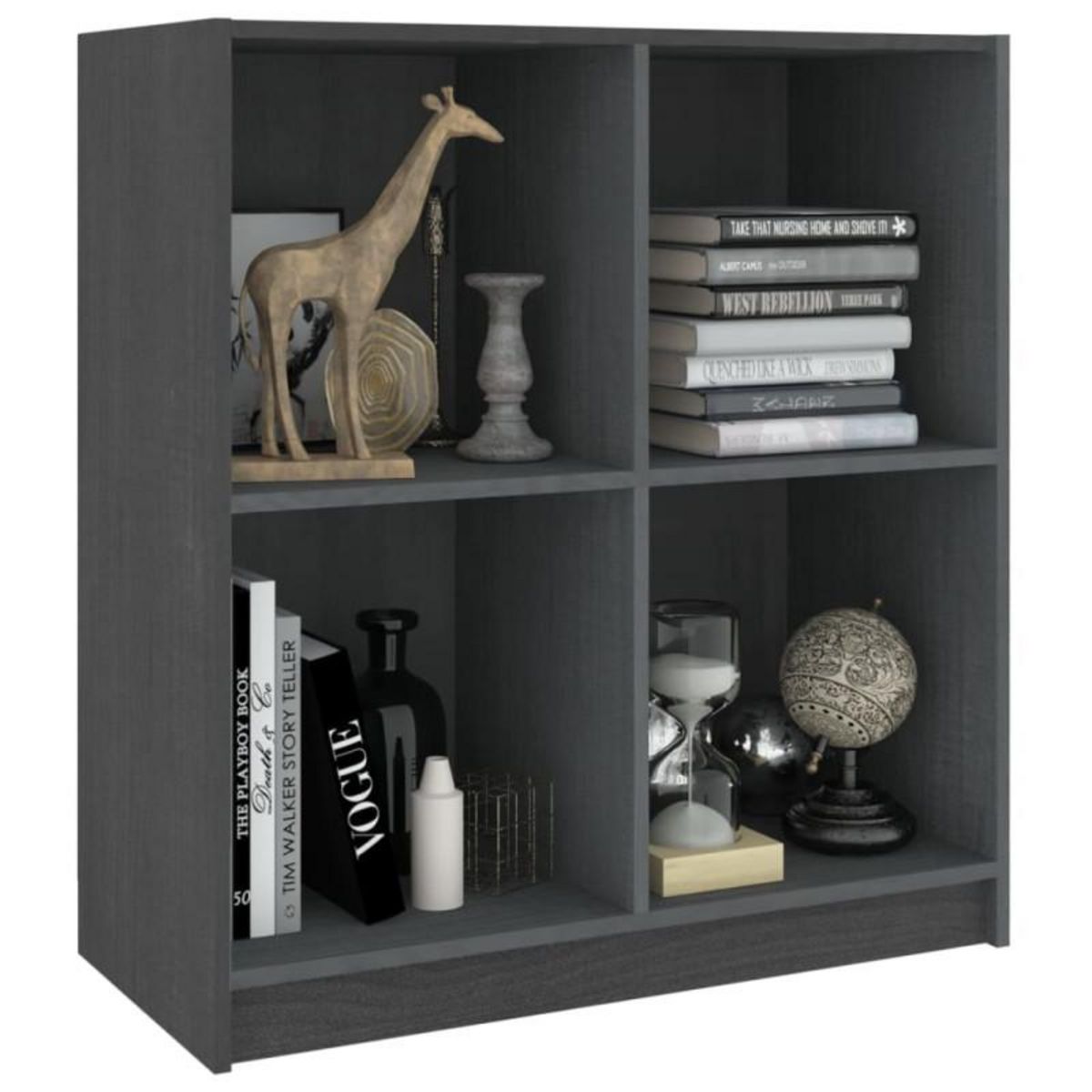 VIDAXL Buffet Gris 70x33x76 cm Bois massif de pin