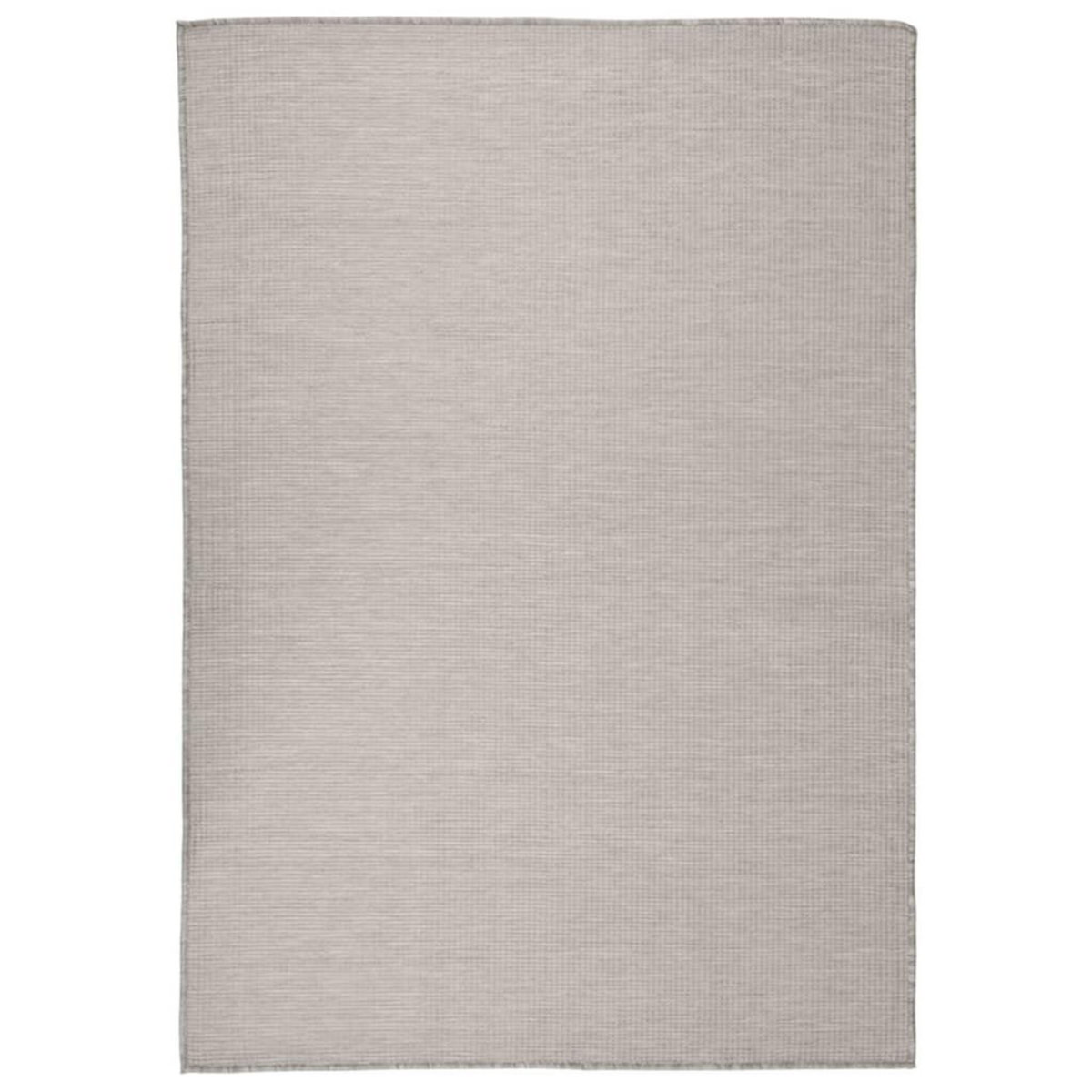 VIDAXL Tapis a tissage plat d'exterieur 140x200 cm Taupe