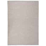 VIDAXL Tapis a tissage plat d'exterieur 140x200 cm Taupe