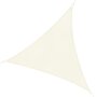Voir la diapositive 1 : OUTSUNNY Voile d'ombrage triangulaire grande taille 4 x 4 x 4 m polyéthylène haute densité résistant aux UV crème