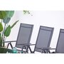 CONCEPT USINE Salon de jardin 10 personnes noir en aluminium RIMINI