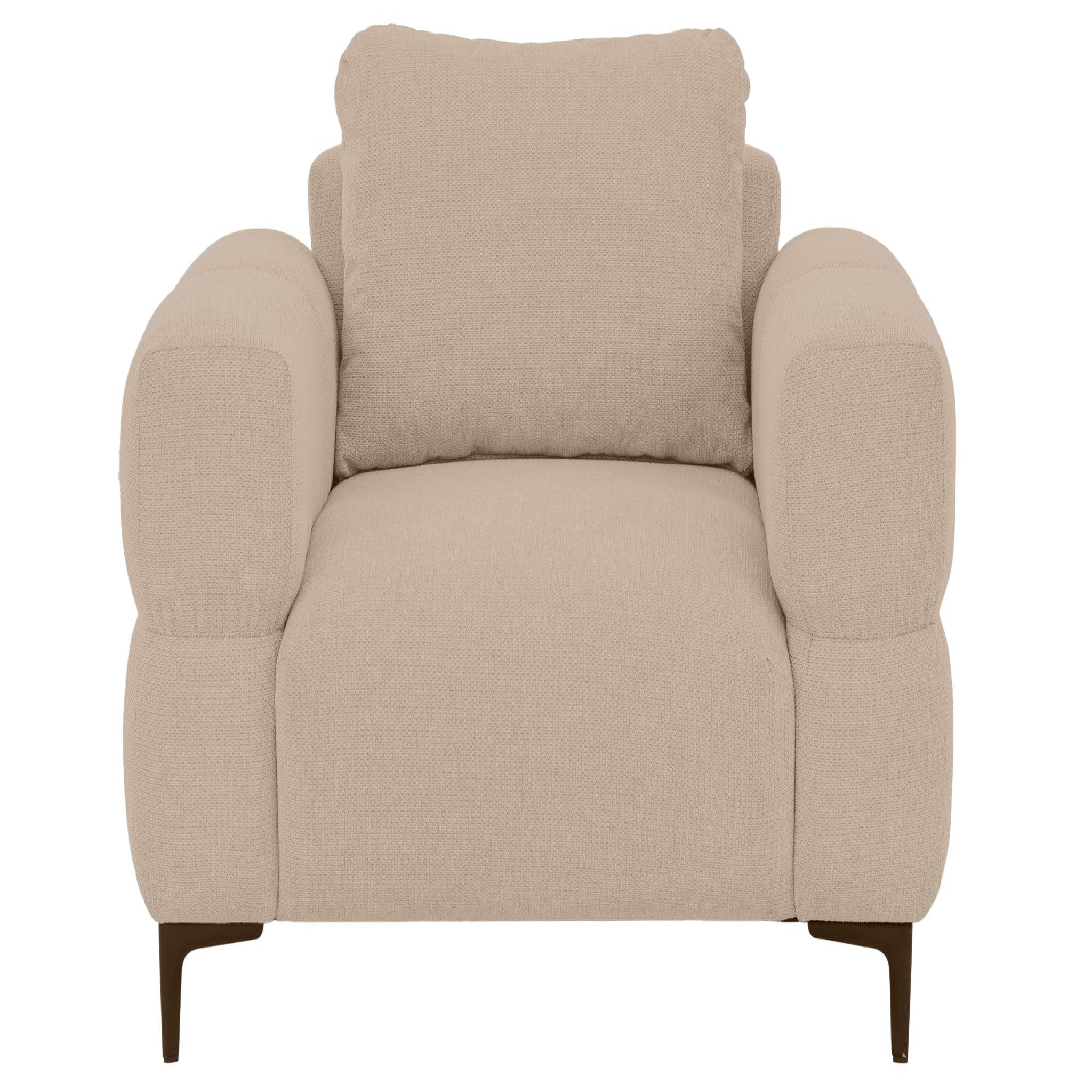 Voir la diapositive 1 : CASANOVA PARIS Elton - fauteuil en tissu lisse