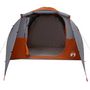 Voir la diapositive 5 : VIDAXL Tente familiale tunnel 6 personnes gris et orange impermeable