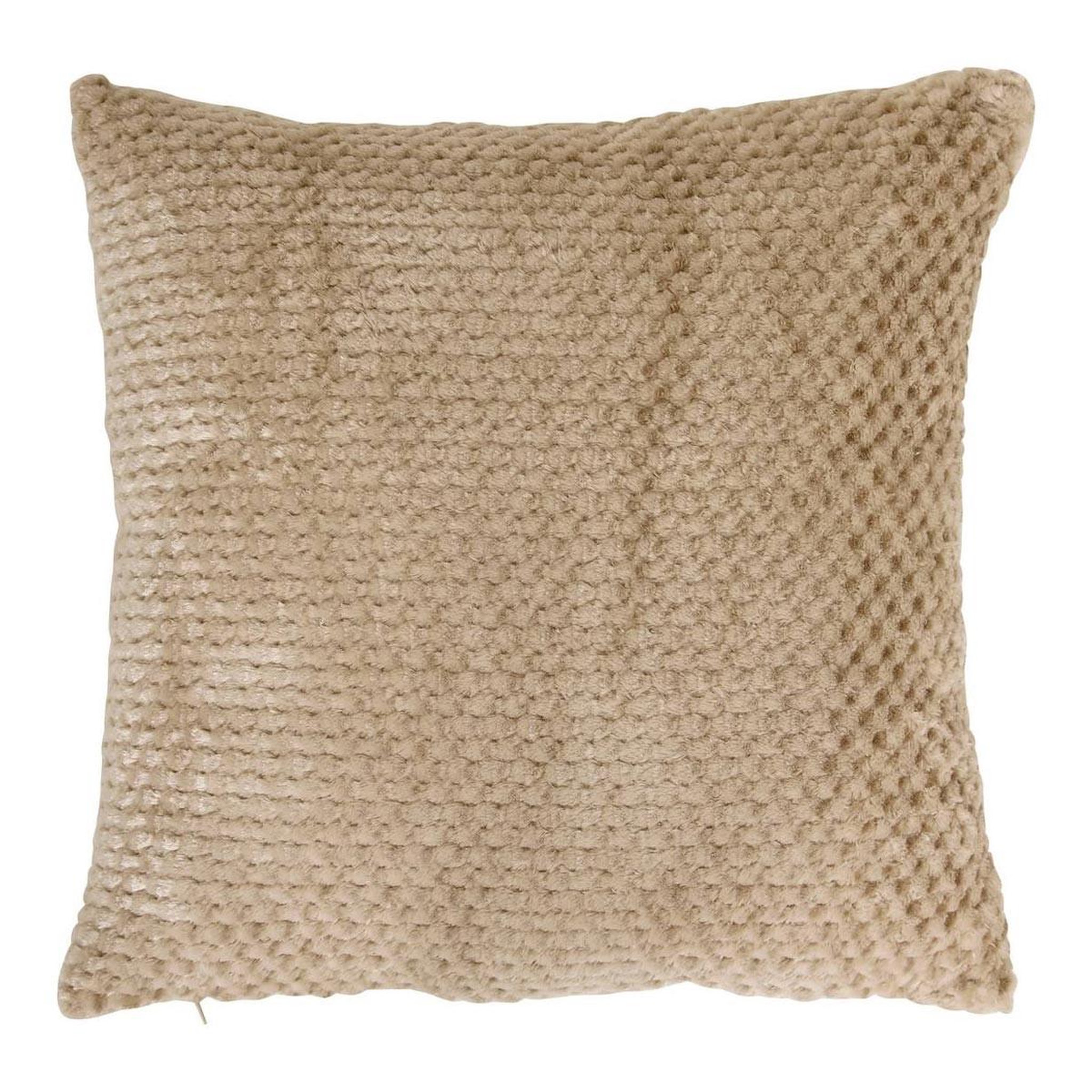ATMOSPHERA Coussin jacquard en flanelle  lyno  40x40cm beige