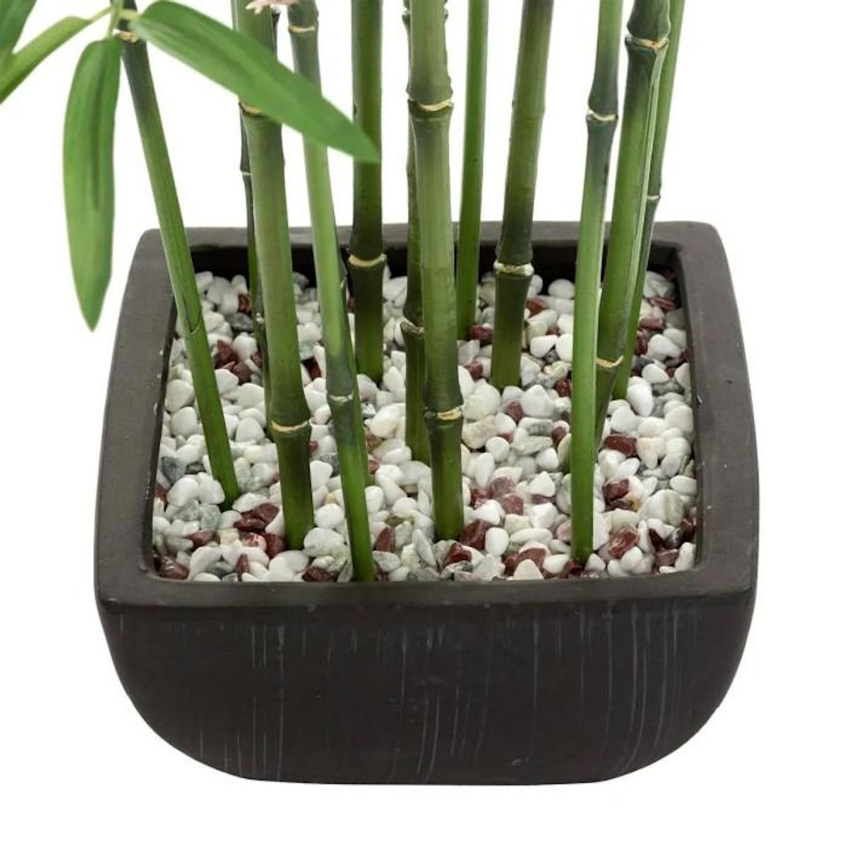 ATMOSPHERA Plante Artificielle en Pot  Bambou  183cm Vert & Noir