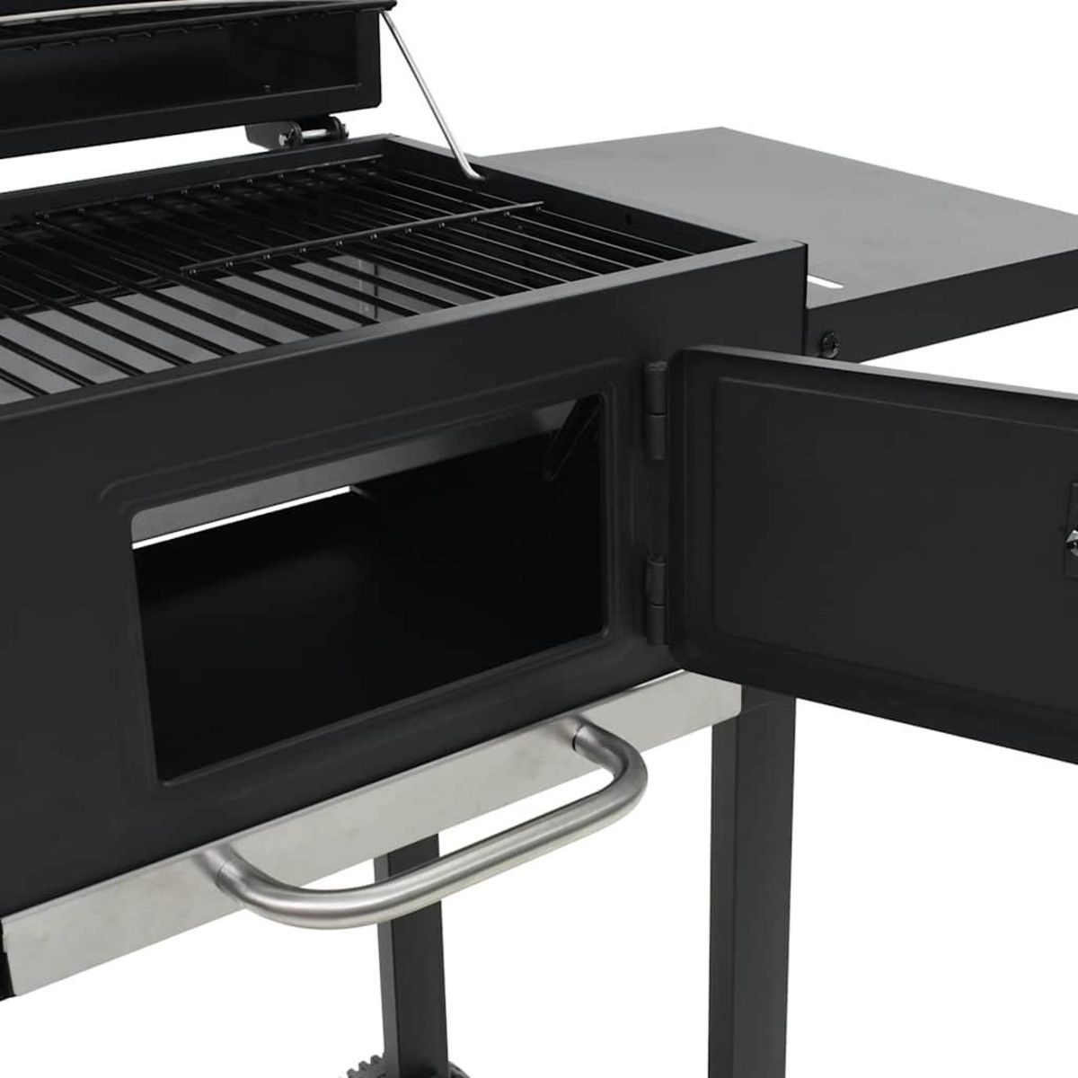 VIDAXL Four a pizza et barbecue d'exterieur 3 en 1 Noir