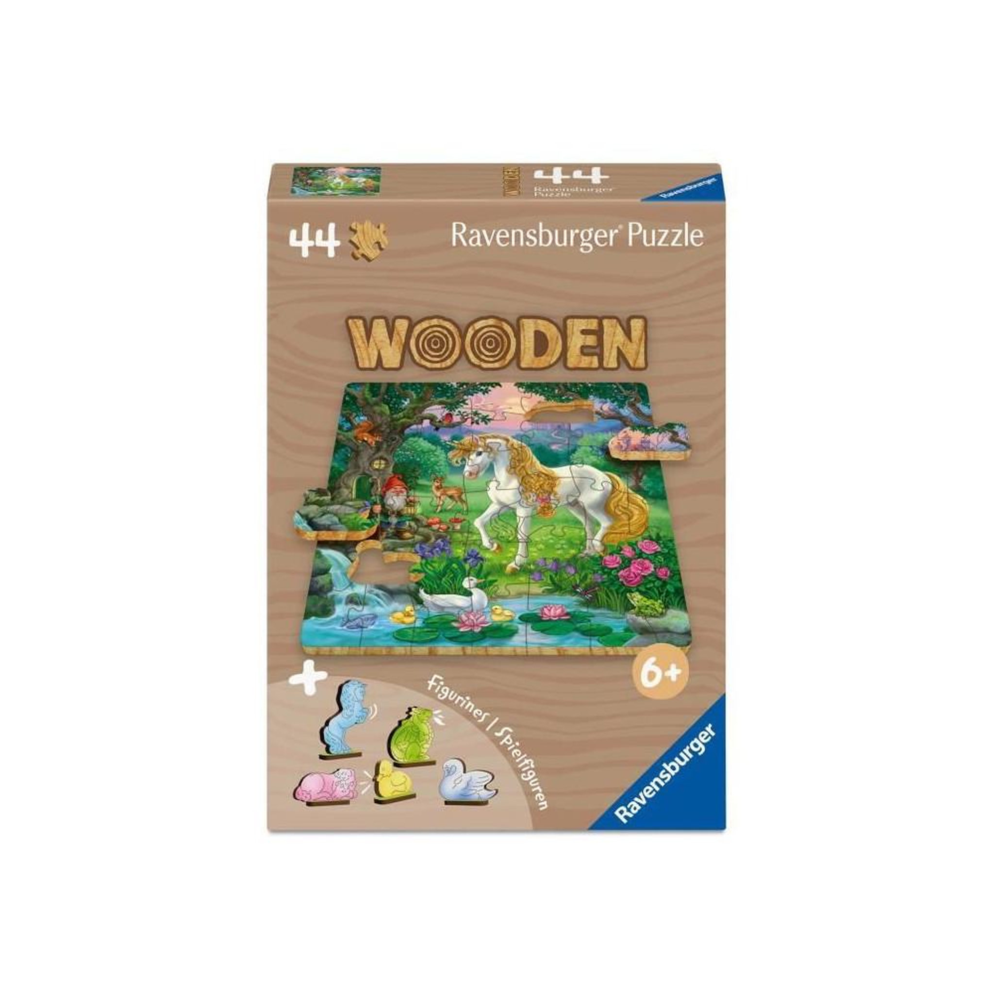 RAVENSBURGER Puzzle bois 44 pièces - Les licornes