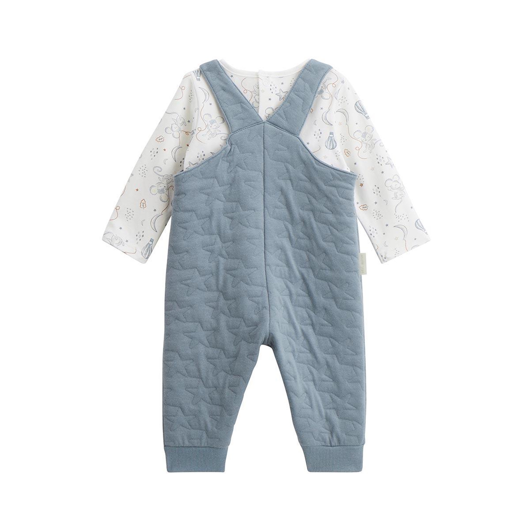 Voir la diapositive 2 : Petit Béguin Ensemble salopette bébé en coton matelassé et t-shirt rêverie