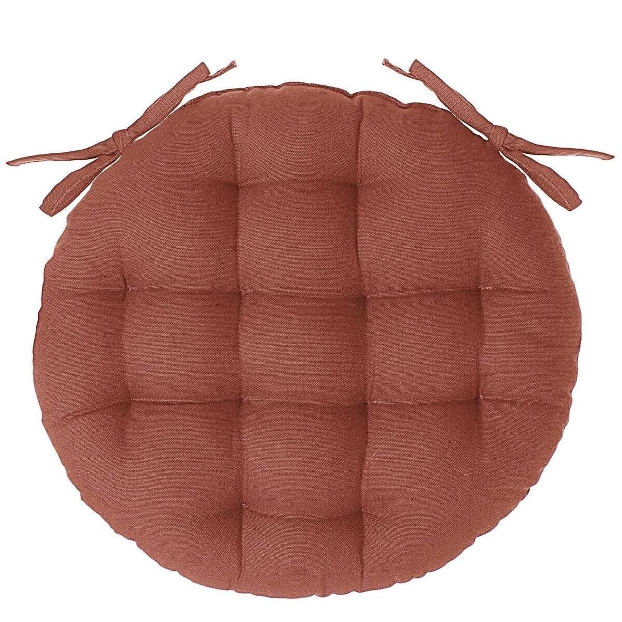 ATMOSPHERA Galette de chaise ronde  leana  38cm terracotta