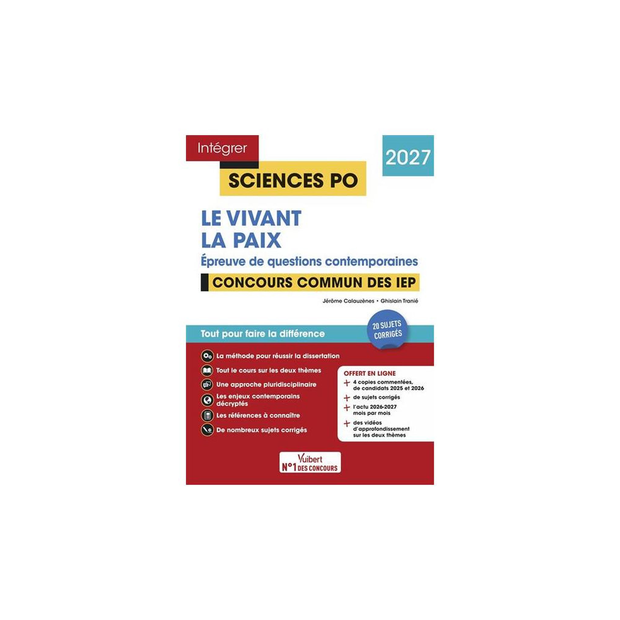 Questions contemporaines 2026-2027 Concours commun des IEP 2027 – Le vivant, la paix – Ouvrage tout-en-un de préparation