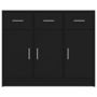 Voir la diapositive 5 : VIDAXL Buffet noir 91x28x75 cm bois d'ingenierie