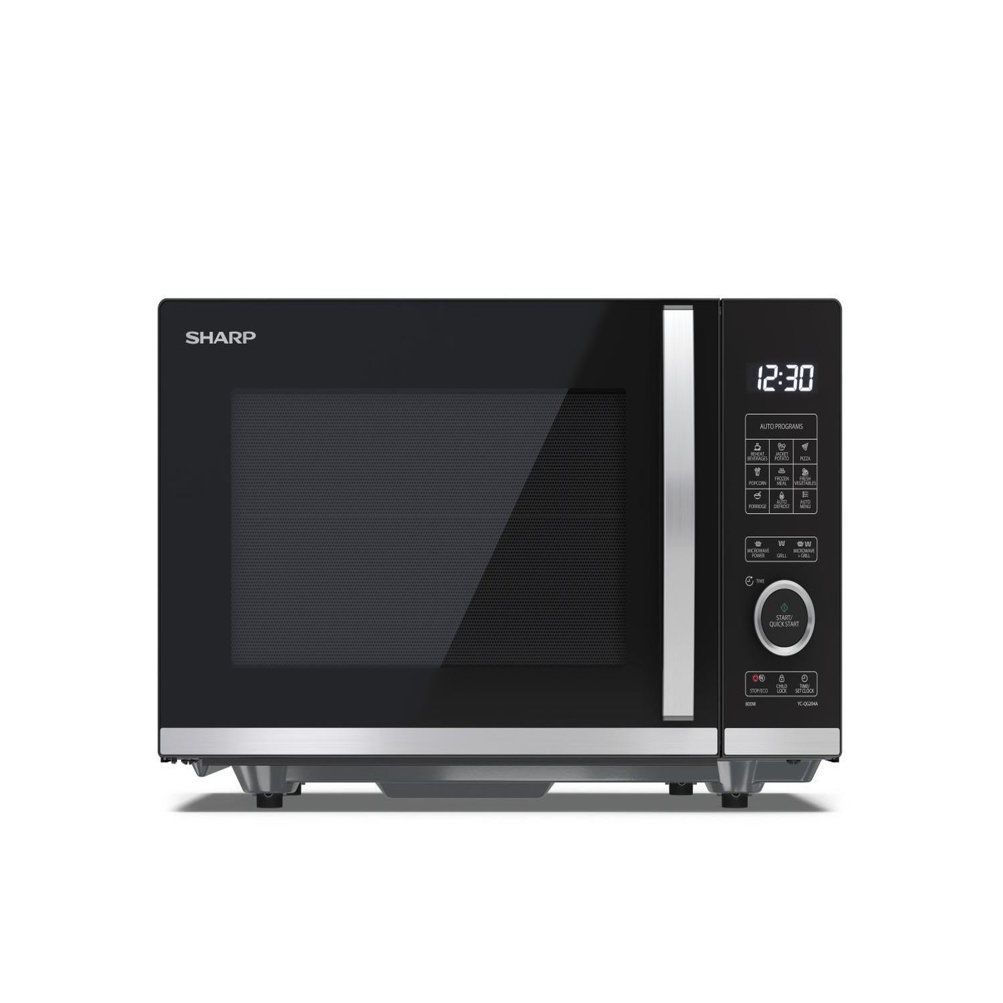 Voir la diapositive 2 : Sharp Four à micro-ondes sharp yc-qg204ae-b surface plane micro-ondes avec gril 20 l 800 w noir