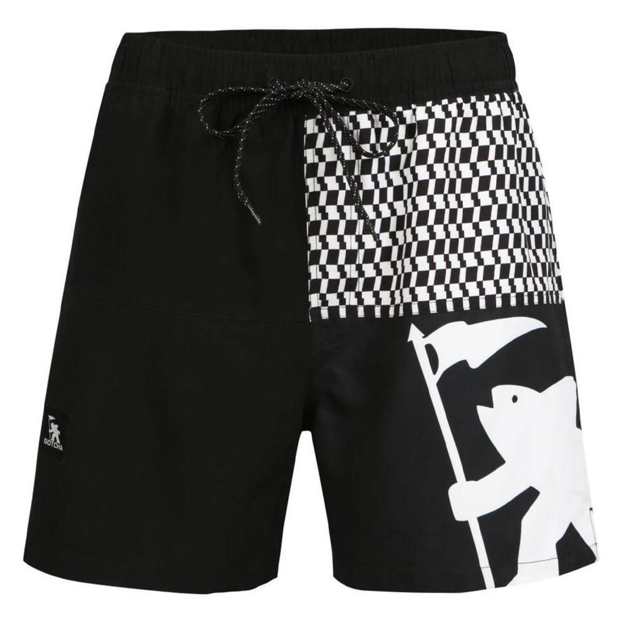 GOTCHA Short de Bain Blanc/Noir Homme Gotcha 963500. Coloris disponibles : Noir