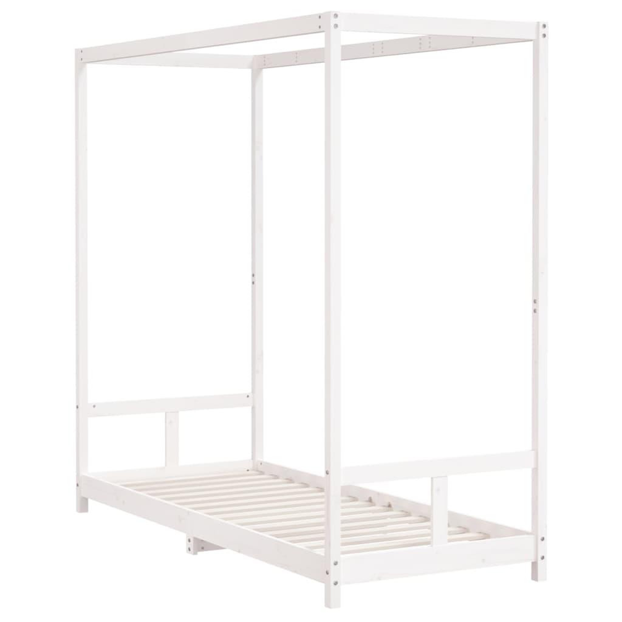 Voir la diapositive 3 : VIDAXL Cadre de lit pour enfants blanc 80x200 cm bois de pin massif