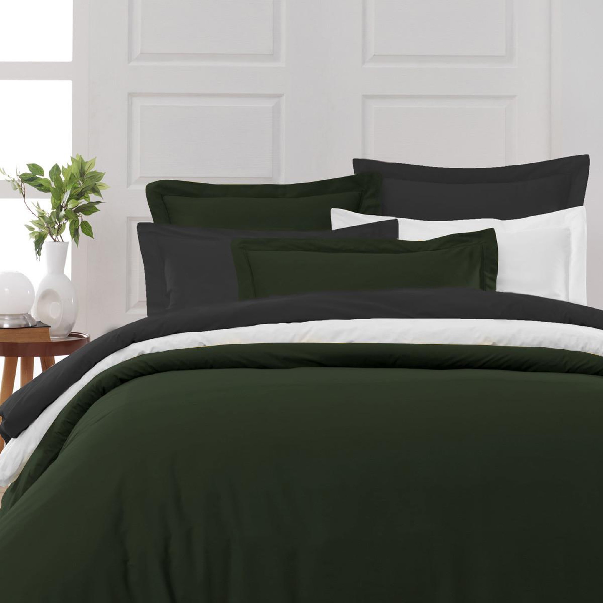 Voir la diapositive 3 : Sensei Maison Taie de traversin en percale de coton SOFT PERCALE - 45x185 cm