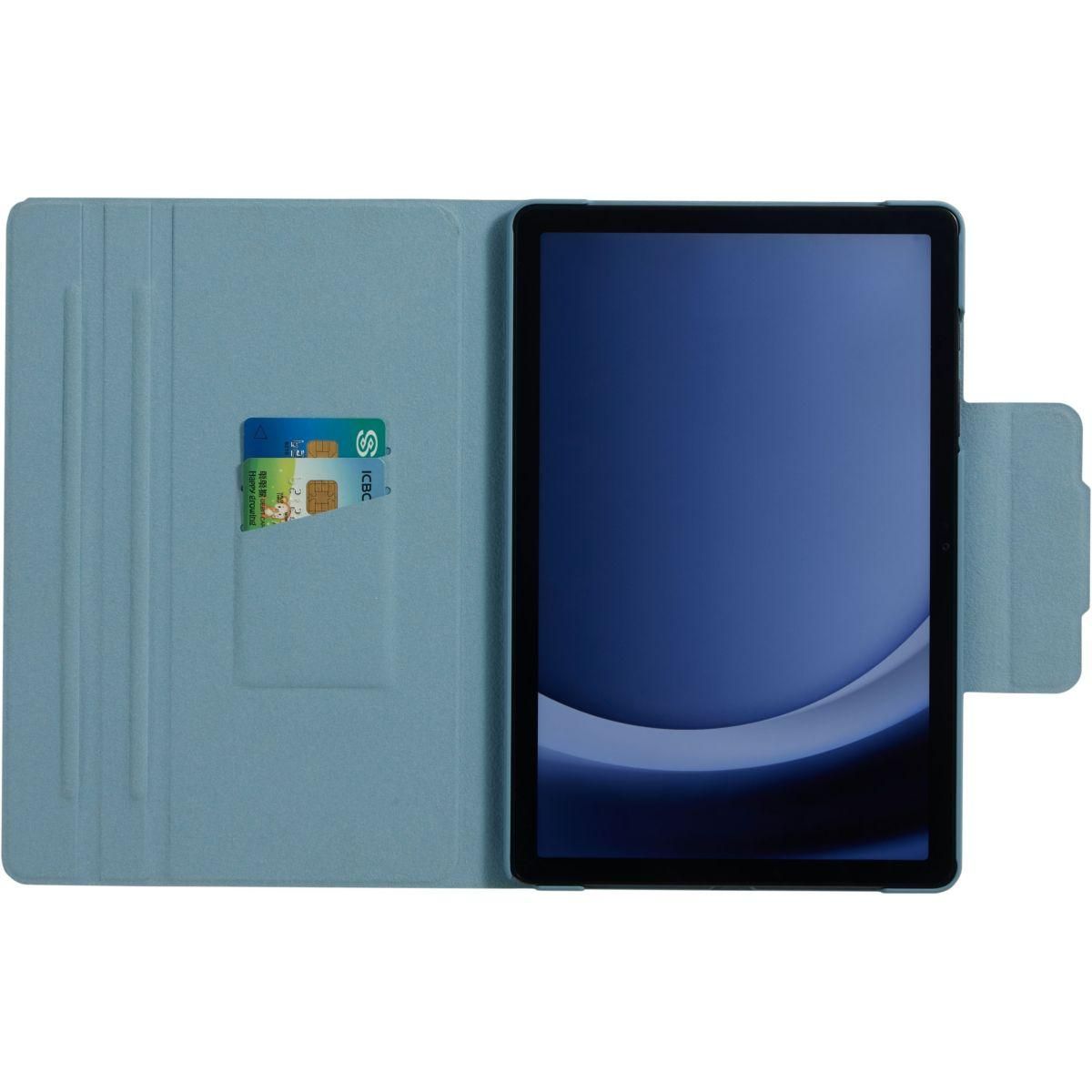 ADEQWAT Etui A9+ rotatif Bleu