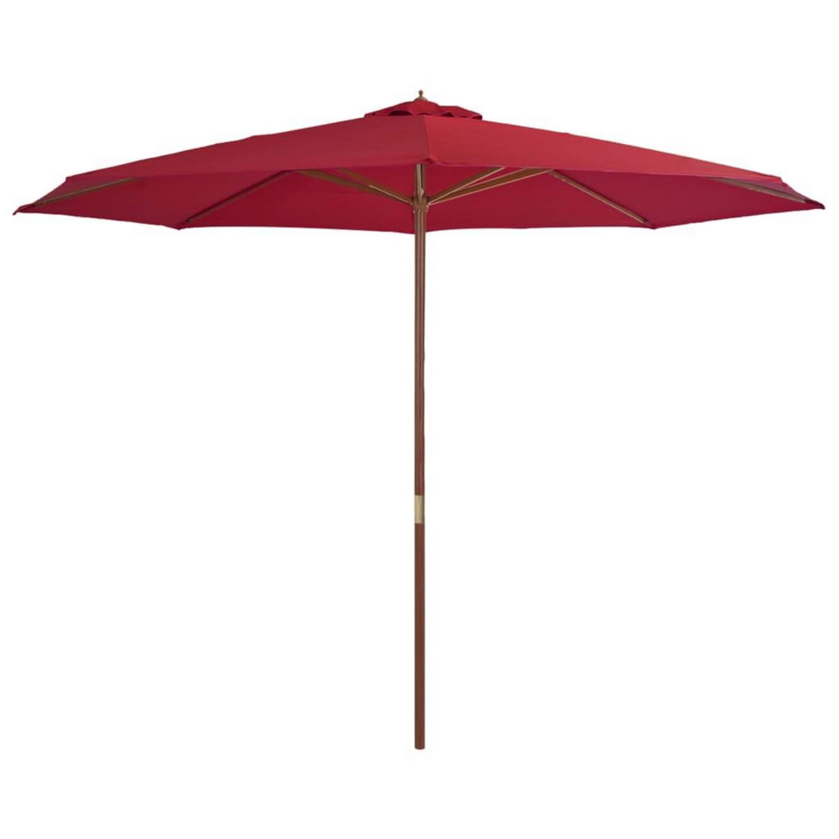 VIDAXL Parasol d'exterieur avec mat en bois 350 cm Bordeaux