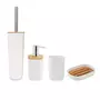 GUY LEVASSEUR Set de salle de bain  en plastique et bambou blanc