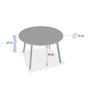 Voir la diapositive 4 : HESPERIDE Table d'appoint ronde Saona Argile - 70 cm - Hespéride