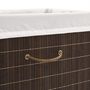 Voir la diapositive 5 : VIDAXL Panier a linge rectangulaire Bambou Marron fonce