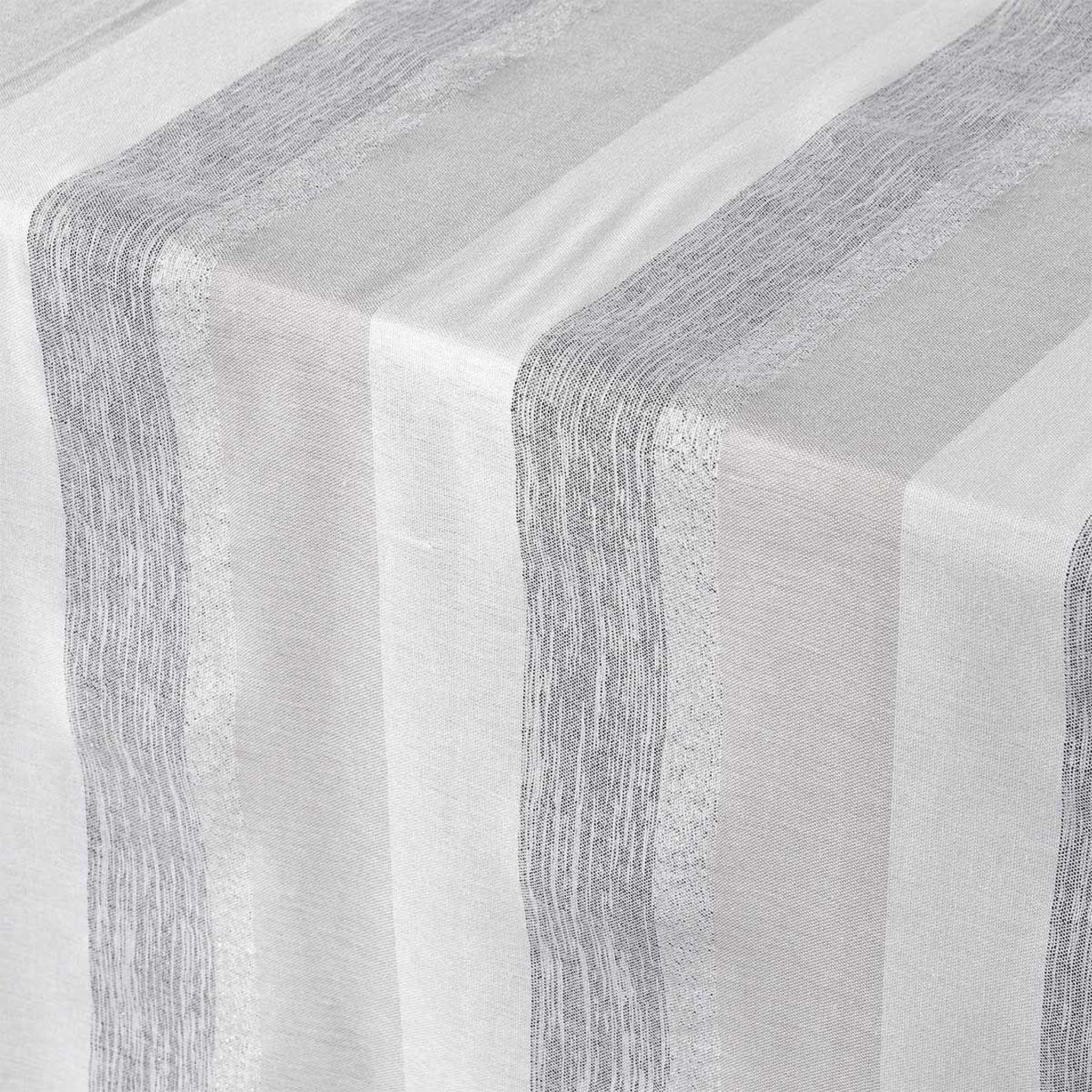 Voir la diapositive 2 : Douceur d'Intérieur Nappe en coton tissée  eldora  140x240cm argent