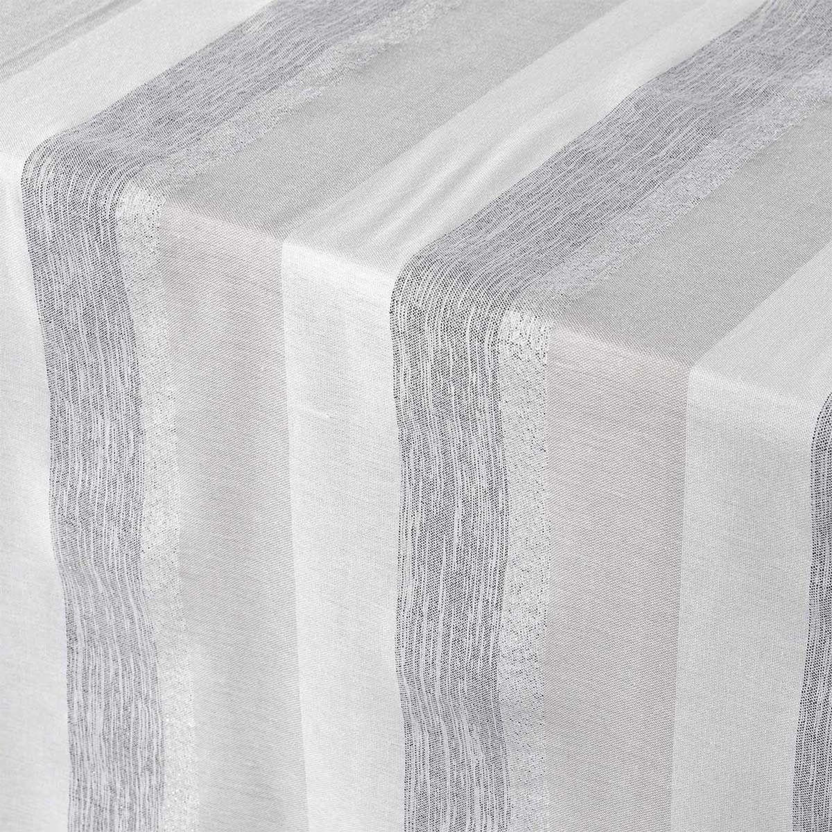 Paris Prix Nappe en Coton Tissée  Eldora  140x240cm Argent