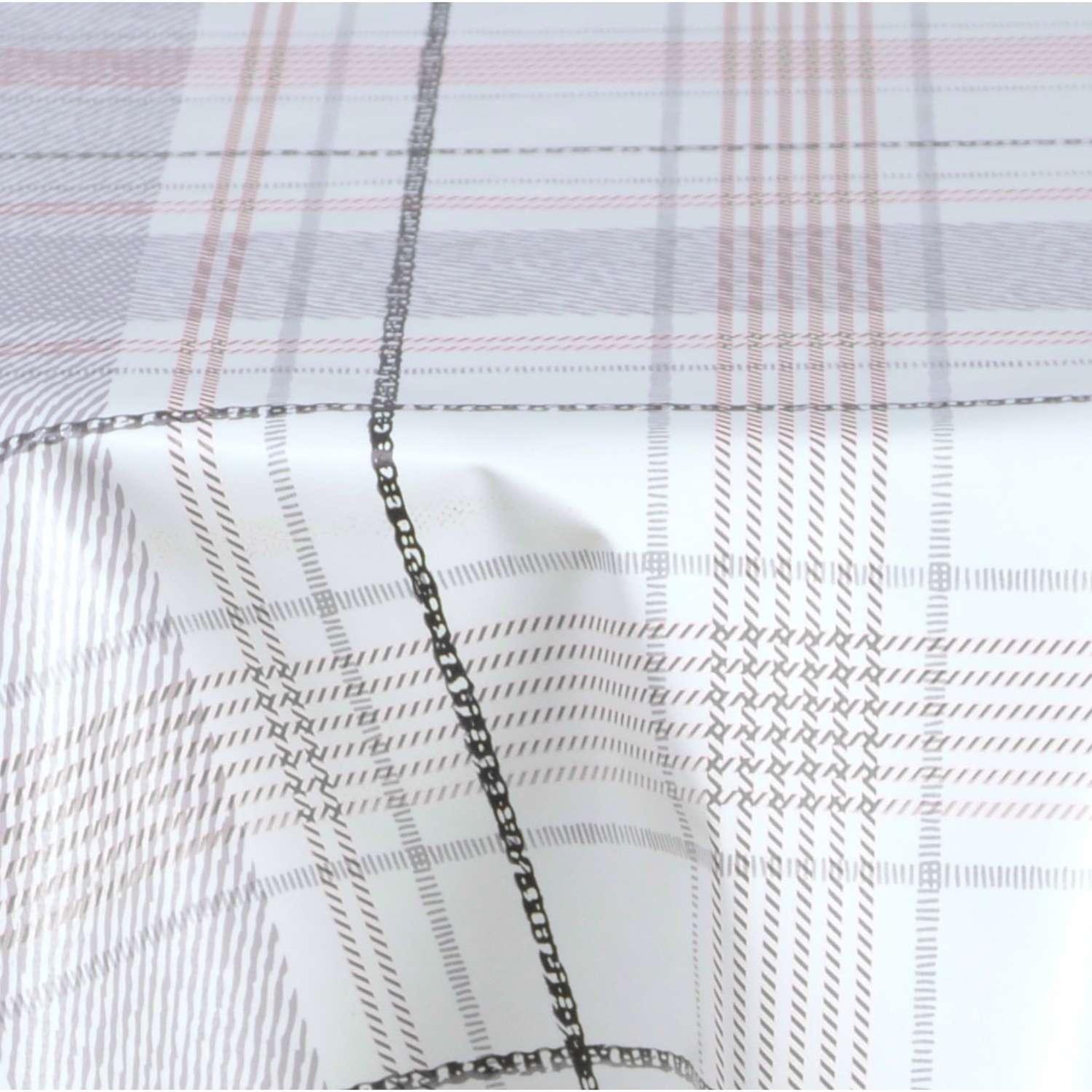 Voir la diapositive 3 : HABITABLE Nappe en toile cirée ronde Carreau - Diam. 150 cm - Ecru