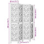 Voir la diapositive 6 : VIDAXL Cloison de separation 4 panneaux marron bois paulownia massif