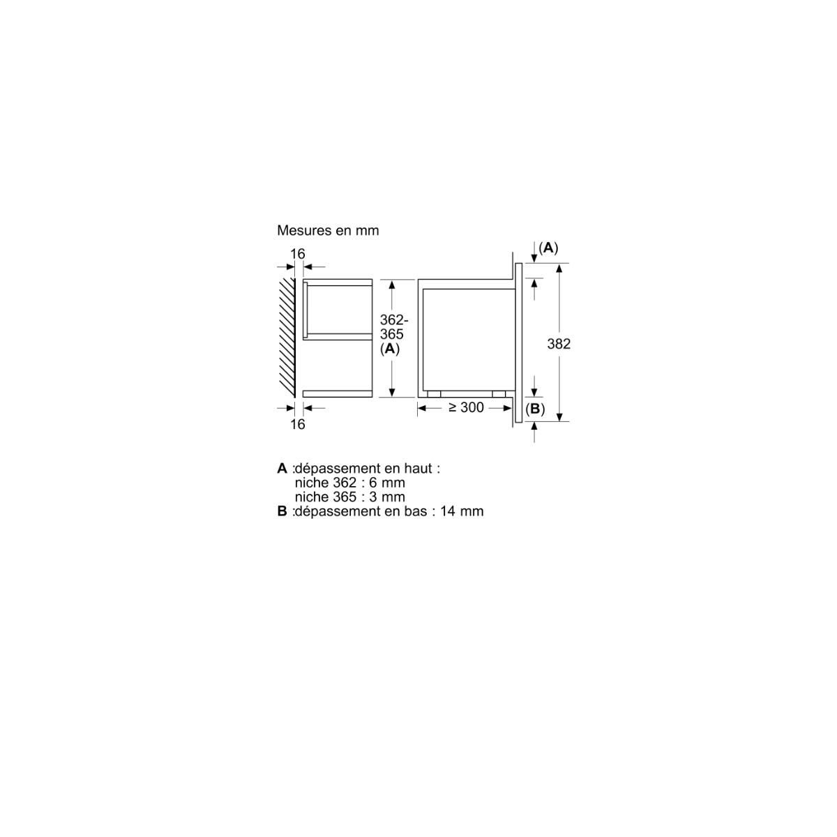 BOSCH Micro-ondes solo encastrable 21l 900w noir - BFL7221B1