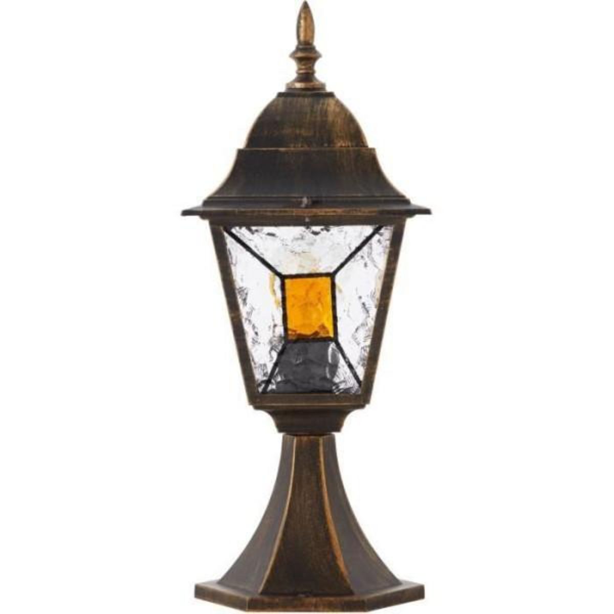 BRILLIANT Borne extérieure JANEL - BRILLIANT - noir doré - métal/verre - E27 max 60W - IP44