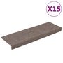 Voir la diapositive 2 : VIDAXL Tapis d'escalier 15 pcs Tissu aiguillete 65x21x4 cm Creme