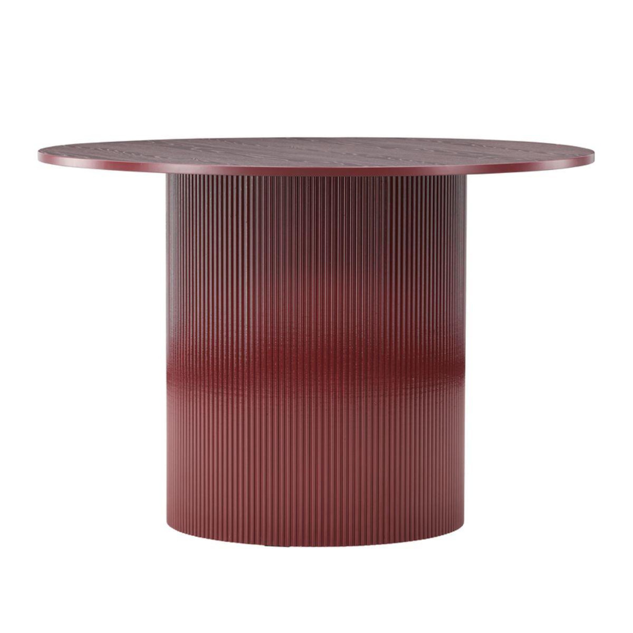 Paris Prix Table à manger nervurée  lenox  110cm bordeaux
