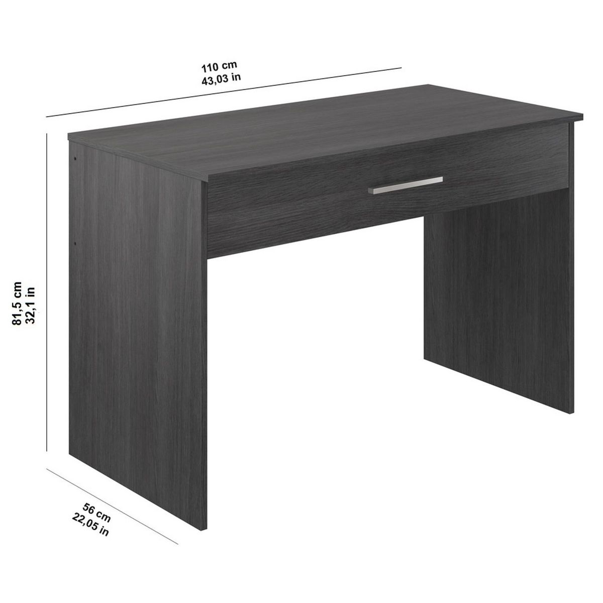 Bureau droit  1 Tiroir L110cm CARMELO